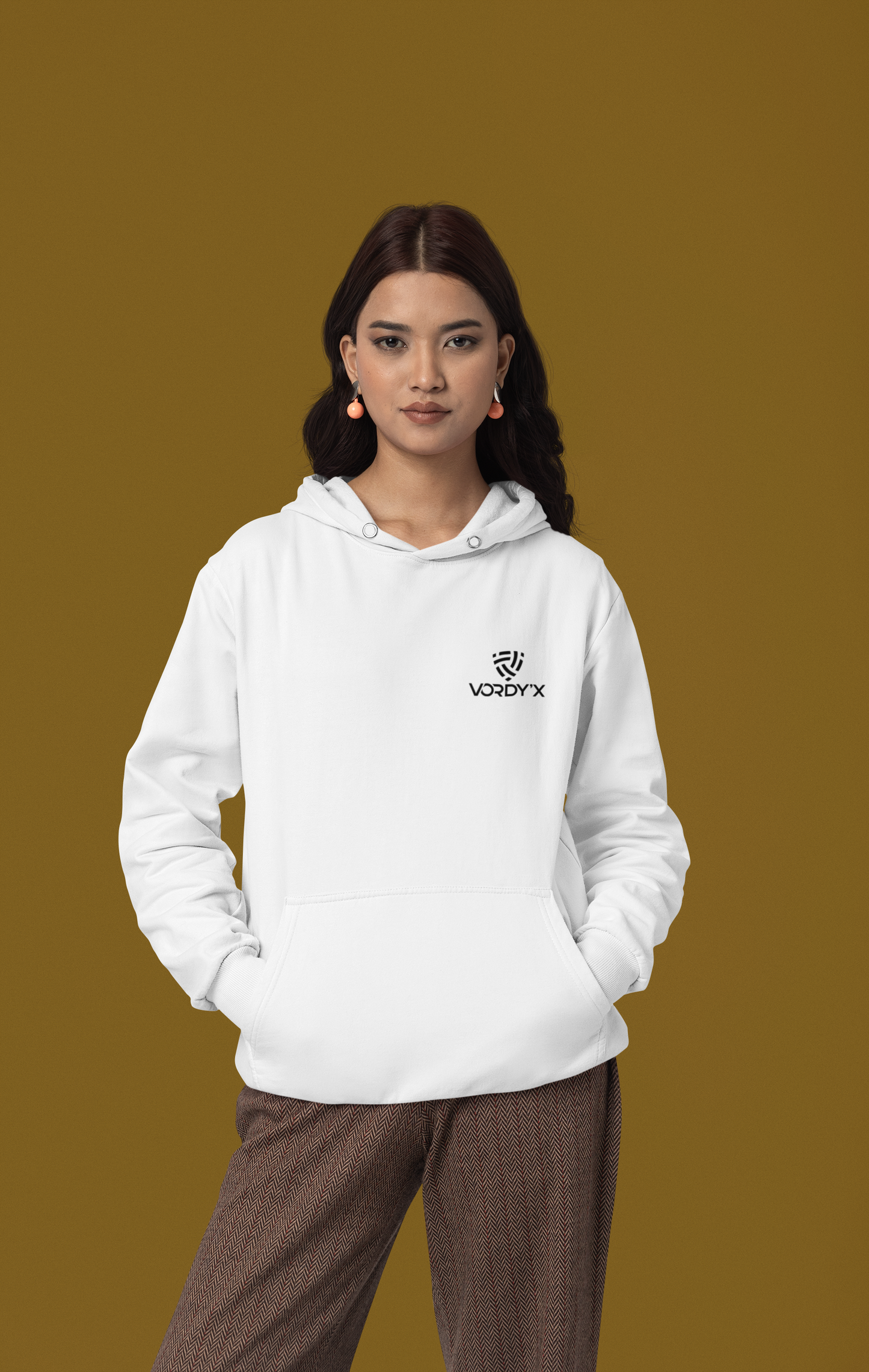 Vordy'X Plain White Pure Cotton Premium Hoodie