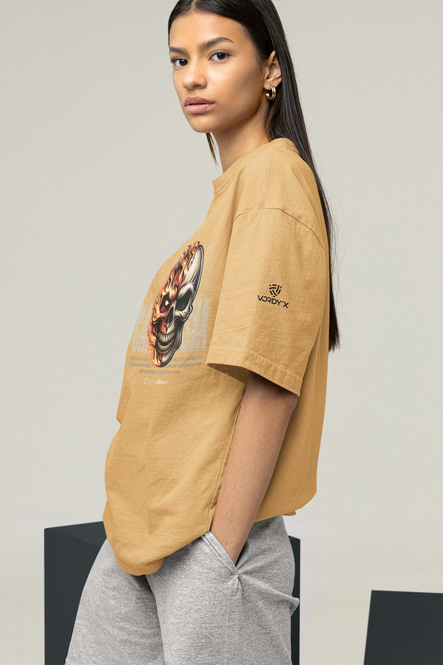 Vordy'X Premium Oversized T-Shirt Beige