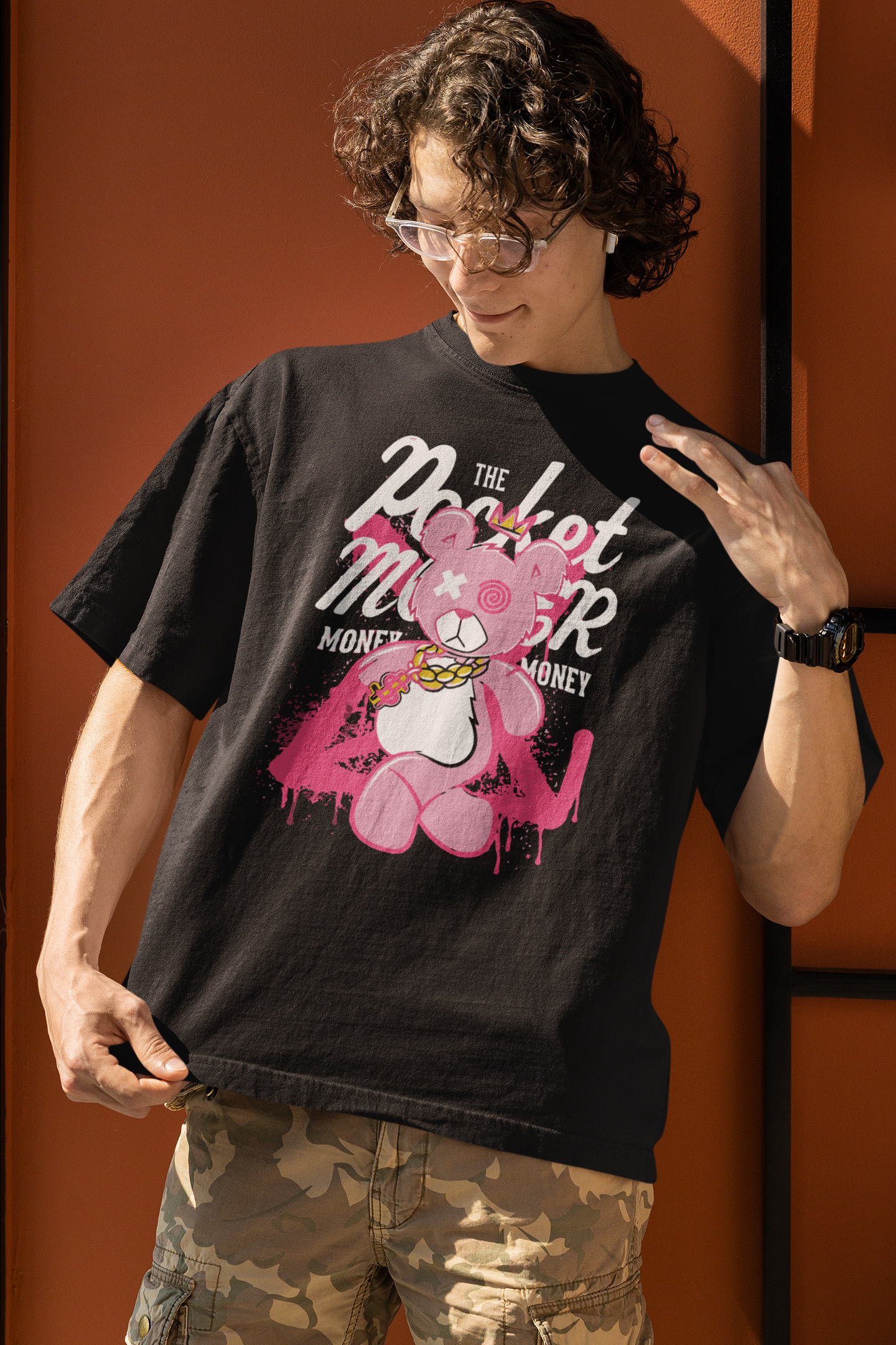 Vordy'X Pink Teddy Oversized T-Shirt