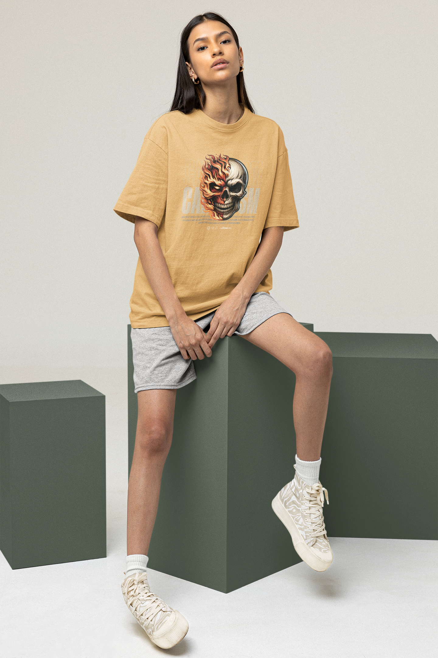 Vordy'X Premium Oversized T-Shirt Beige
