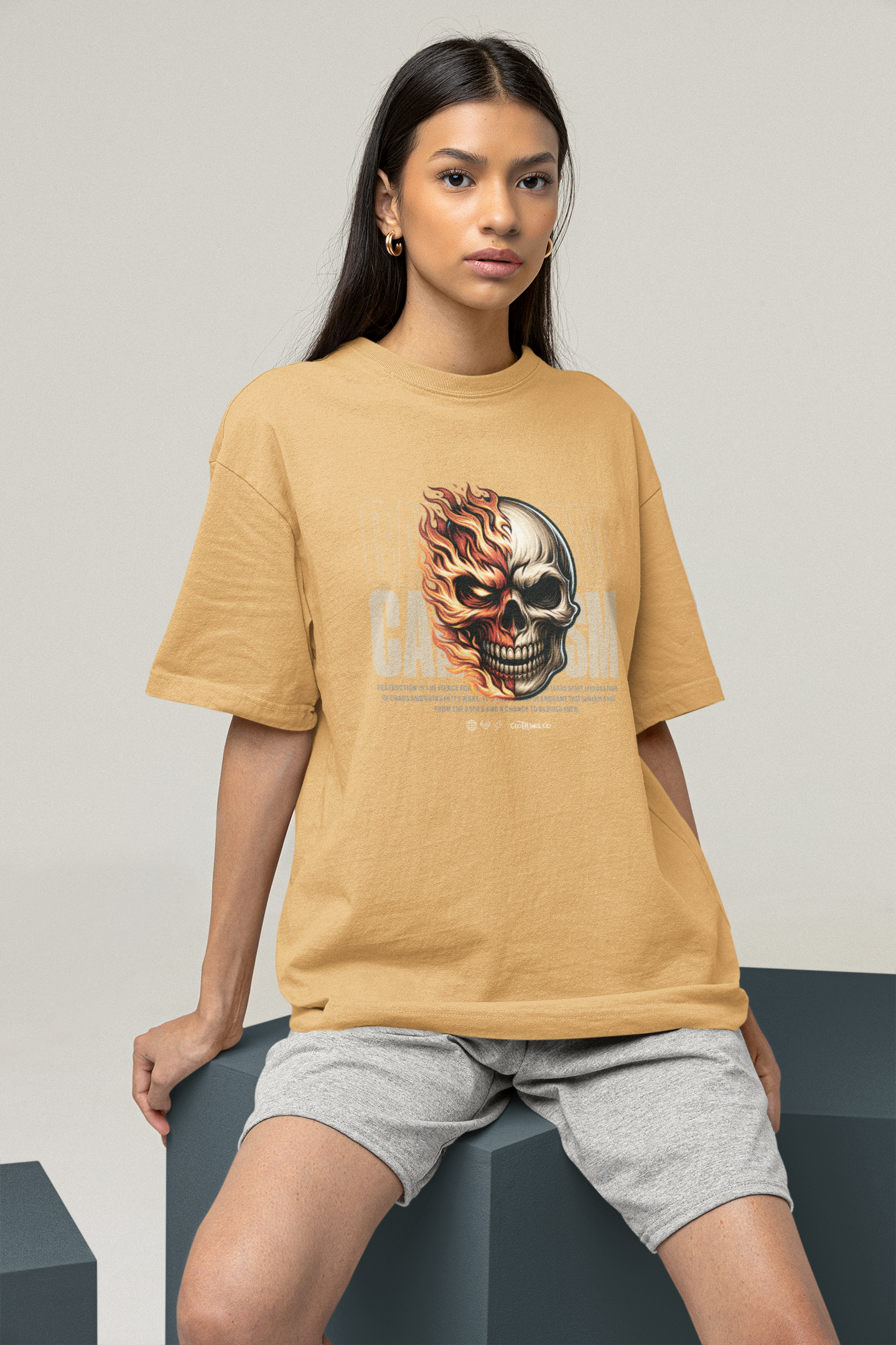 Vordy'X Premium Oversized T-Shirt Beige