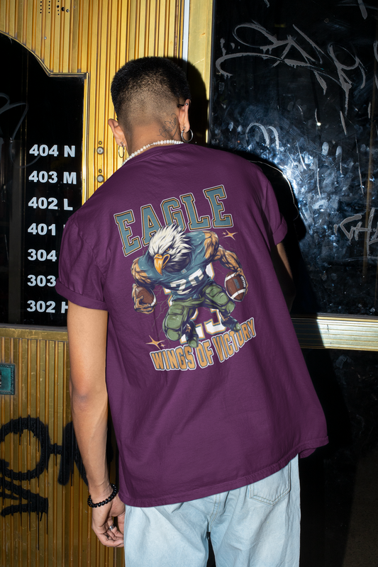 Vordy'X Eagle Oversized T-Shirt Wine Color