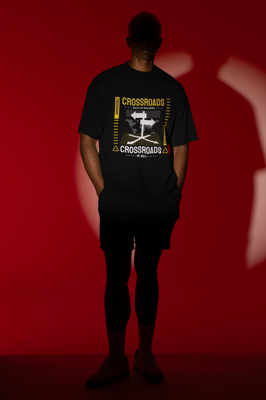 Vordy'X Crossroads Premium Oversized T-Shirt Black
