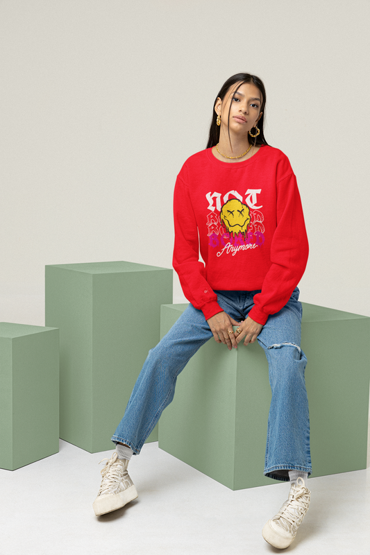 Vordy'X Not Bored Pure Cotton Premium Sweatshirt Red