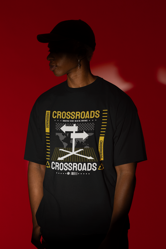 Vordy'X Crossroads Premium Oversized T-Shirt Black