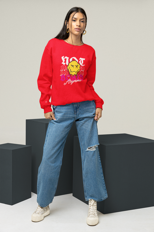 Vordy'X Not Bored Pure Cotton Premium Sweatshirt Red